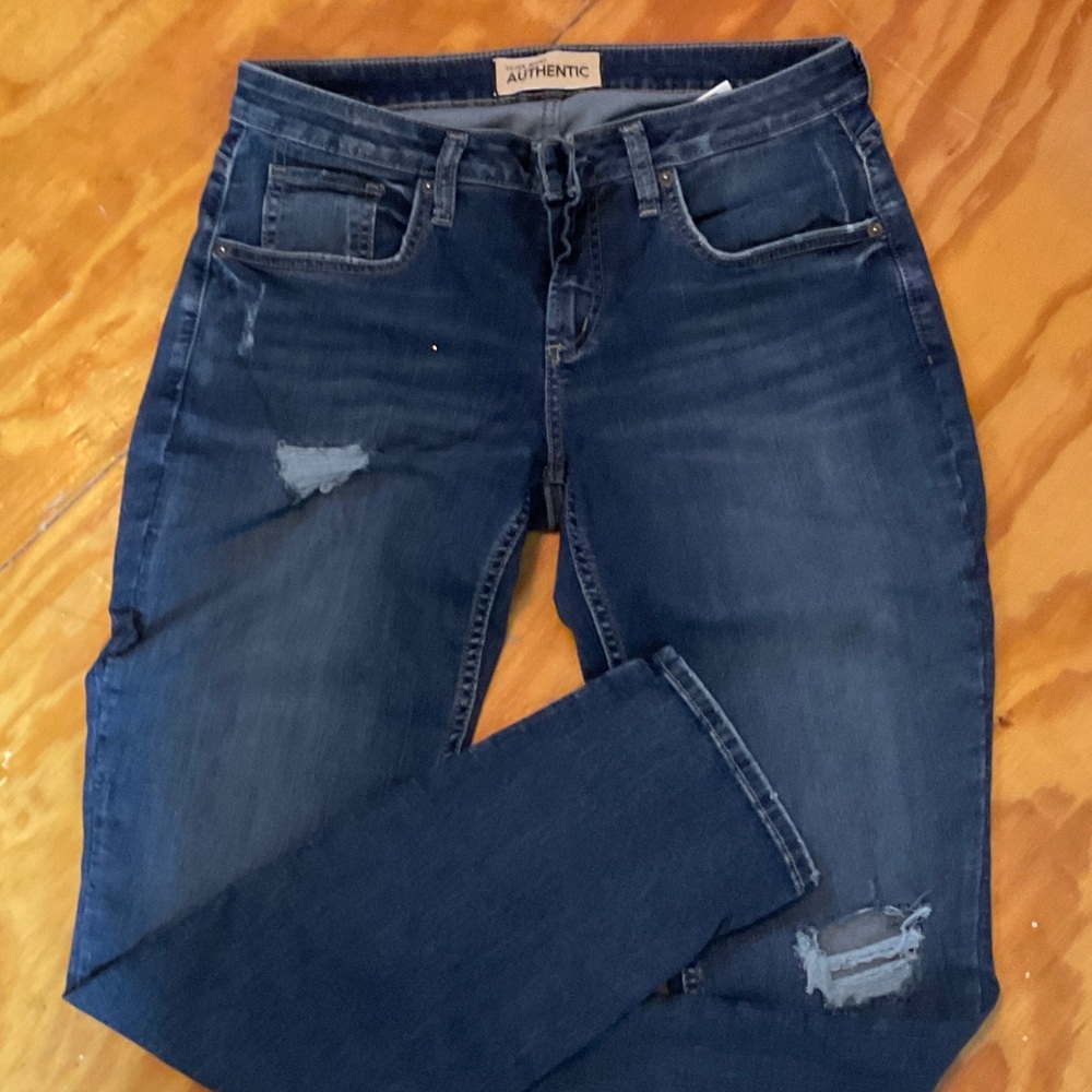 Silver Jeans Women's Distressed Blue Skinny Jeans